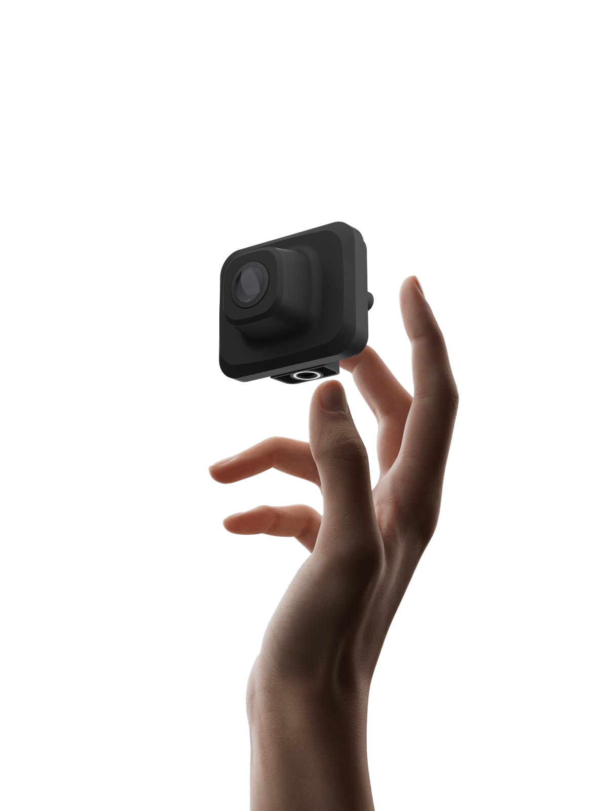 Mono camera balanced on a hand